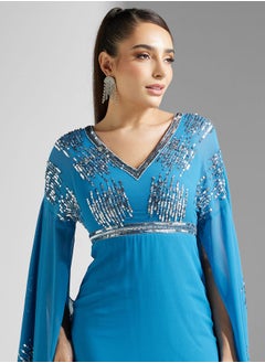 اميليا روز فستان مزخرف بأكمام كاب  - Image 3