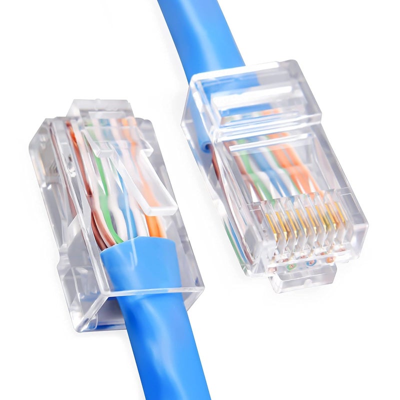 W-NECTOUN Cat6 RJ45 Connectors,100-PACK Cat 6 Ends/Cat6 Connector/Cat 6 RJ45 Modular Plugs(3-Prong Gold Plated 3μ),UTP Network Plug for Solid Strand Cable - Image 4