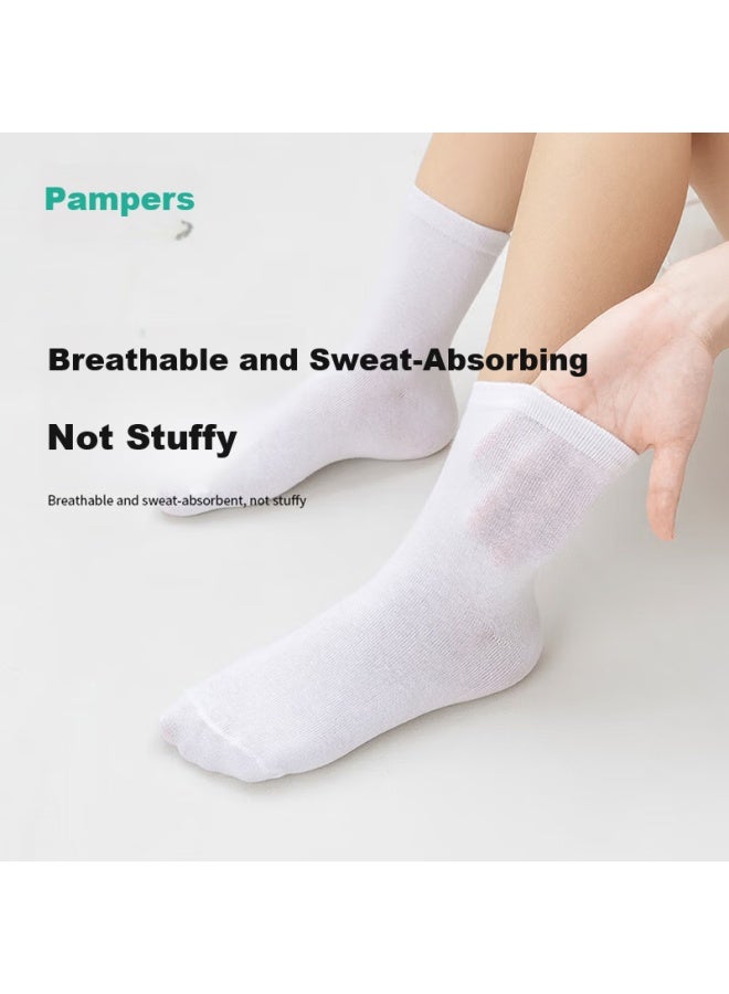 Briars Beianshi Disposable Men's Socks Odor-resistant Portable Individually Packaged Mid-calf White 10 Pairs - Image 4