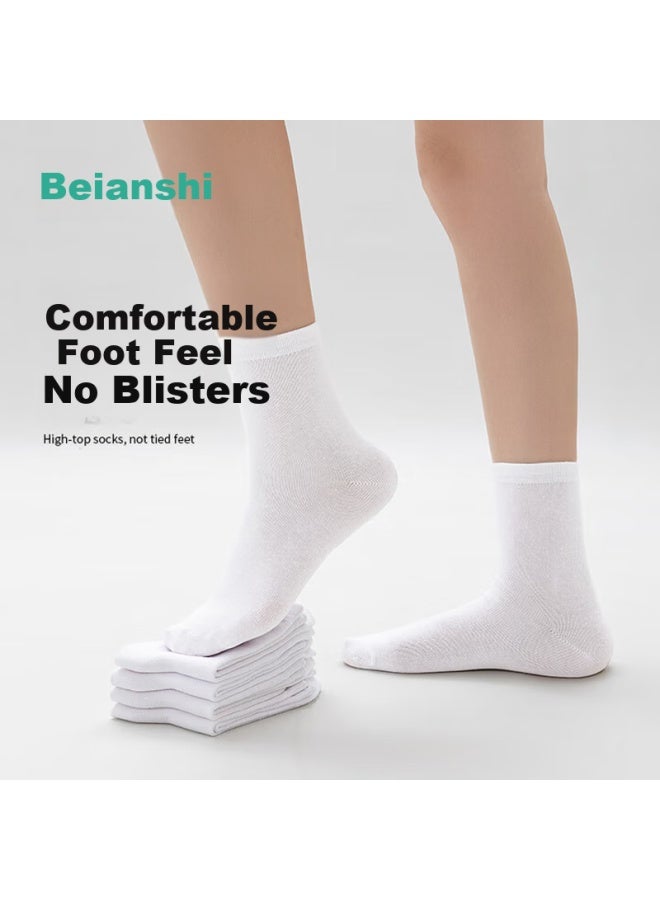Briars Beianshi Disposable Men's Socks Odor-resistant Portable Individually Packaged Mid-calf White 10 Pairs - Image 3
