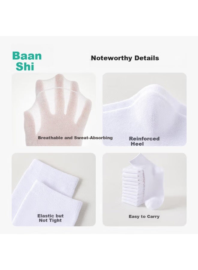 Briars Beianshi Disposable Men's Socks Odor-resistant Portable Individually Packaged Mid-calf White 10 Pairs - Image 5
