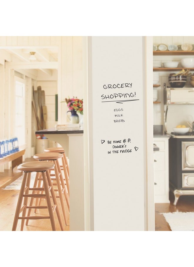 NuWallpaper Nu2497 Dry Erase Peel Stick Wallpaper White & Offwhite  - Image 3