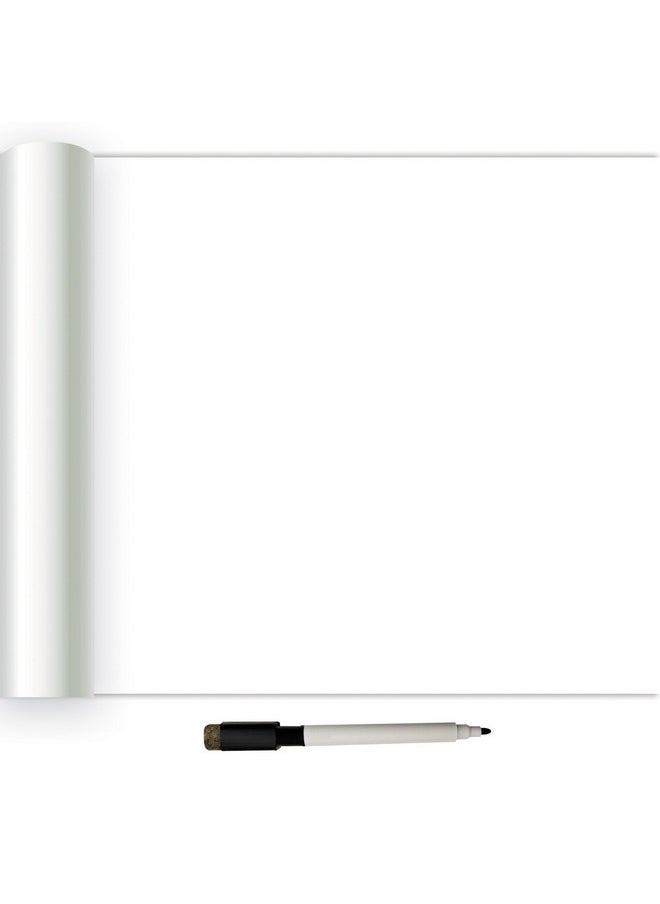 NuWallpaper Nu2497 Dry Erase Peel Stick Wallpaper White & Offwhite  - Image 1
