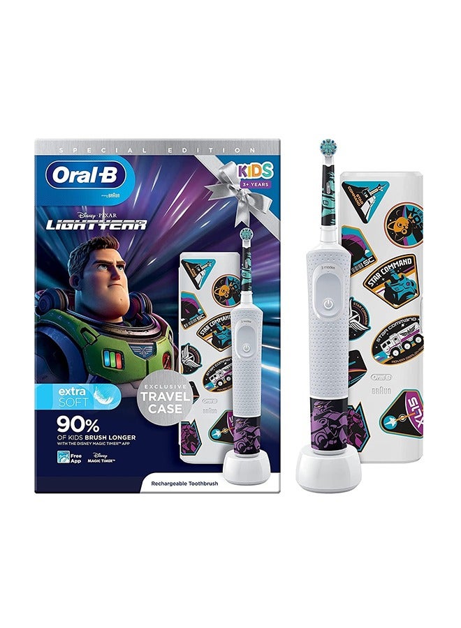 Oral-B Lightyear Kids Electric Toothbrush For Ages 3+, White - Image 1