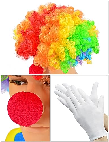 Yoroka 5Pcs Kids clown costume set Circus costume Boys and Girls Cosplay Costumes Quick Dress up for Clown(M) - Image 3