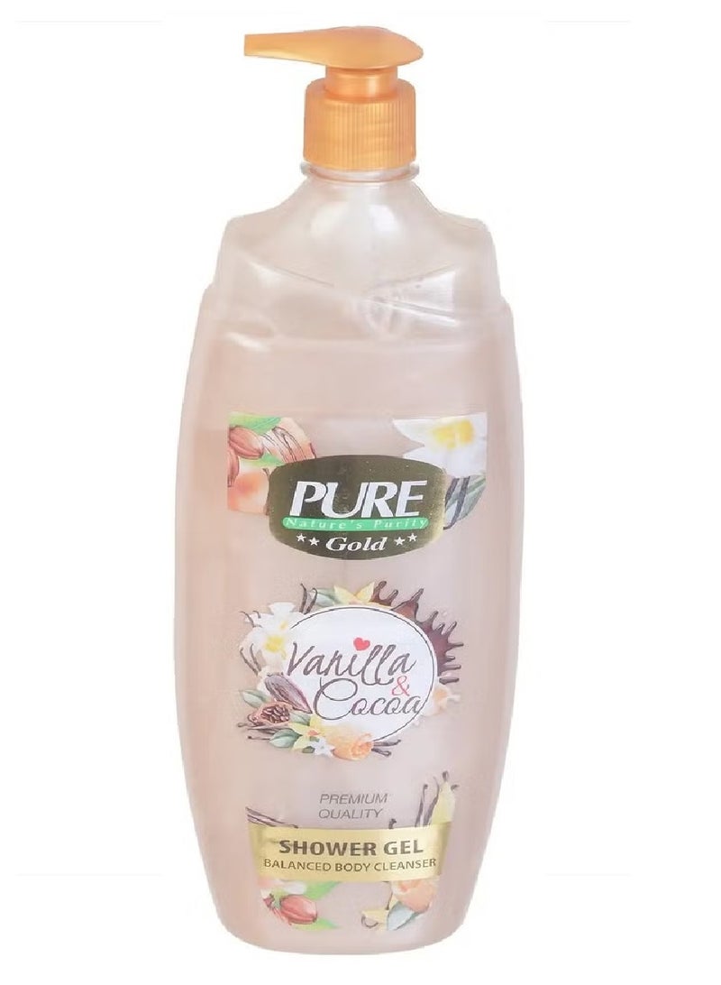 بيور جل استحمام منظف متوازن للجسم بنكهة الفانيليا والكاكاو 1000 غرام - Image 2