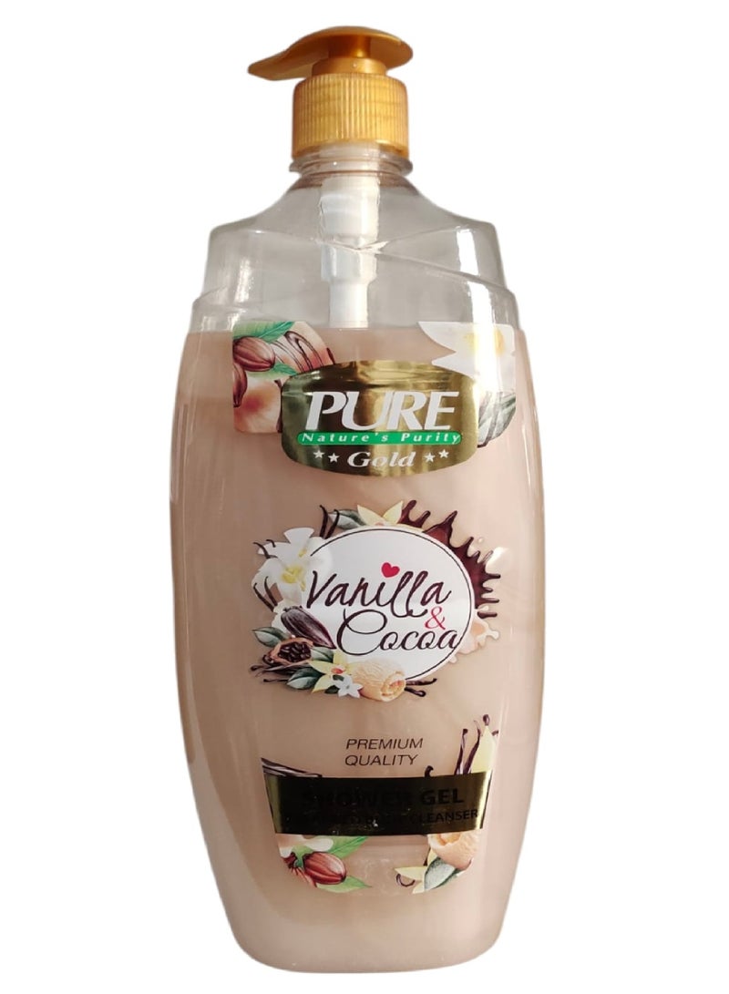 بيور جل استحمام منظف متوازن للجسم بنكهة الفانيليا والكاكاو 1000 غرام - Image 1