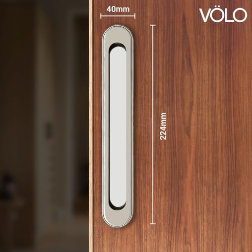 VOLO Satin Finish Conceal Handle - Durable Sliding Door Handle for Cabinets, Wardrobes, and Room Doors for Home, Office, and Hospital Settings (Model: Conceal 25) - Pack of 2 Pieces - Image 2
