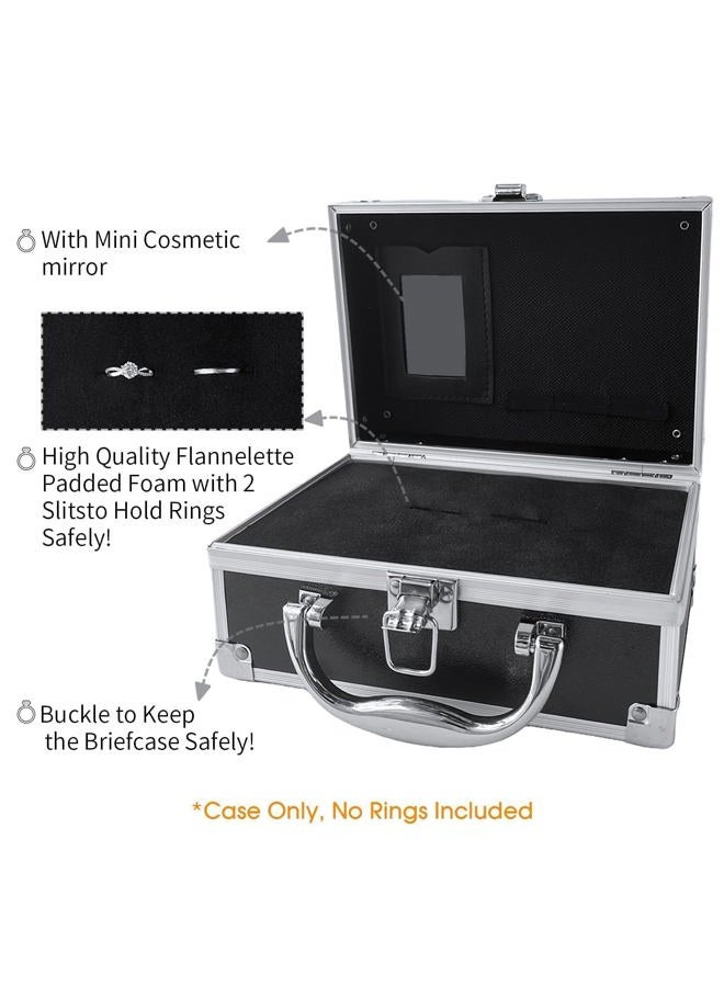 COSLANLEE Ring Bearer Security Briefcase with Holder Pad, Wedding Security Case Buckle Portable Ring Box for Proposal Ceremony, Special Agent Guard Protector for Boys to Carry - Image 4