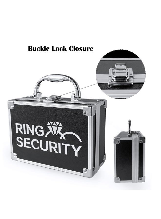 COSLANLEE Ring Bearer Security Briefcase with Holder Pad, Wedding Security Case Buckle Portable Ring Box for Proposal Ceremony, Special Agent Guard Protector for Boys to Carry - Image 3