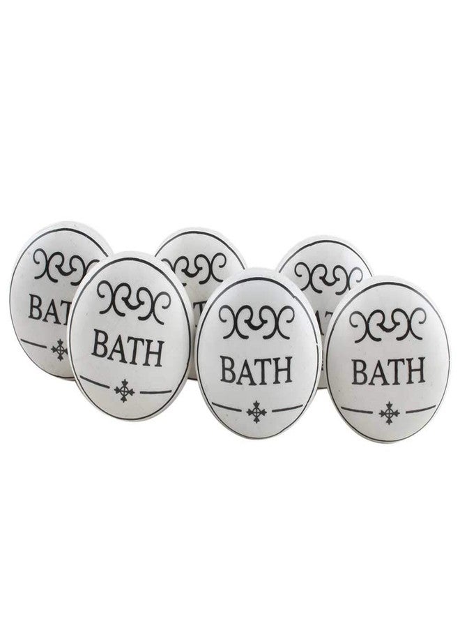 Indian-Shelf Handcrafted Vocalforlocal Pack of 6 White Solid Kids Combo Drawer Pulls Dresser Handles(1.5 Inches) - Image 1