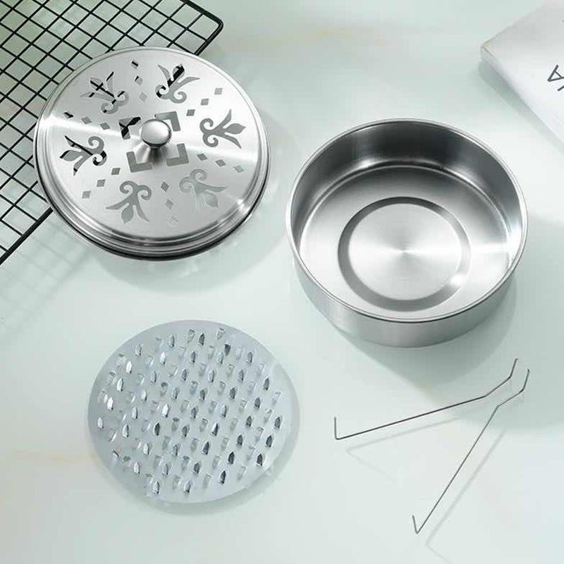 2pcs Handheld Incense Burner Stainless Steel Incense Holder Circle Incense Container - Image 5