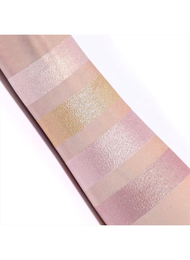 Boobeen Highlighter Makeup Highlighter Palette Powder Shimmer Highlighter Makeup Facial Illuminator Bronzer Palette Waterproof Long Lasting - Image 2