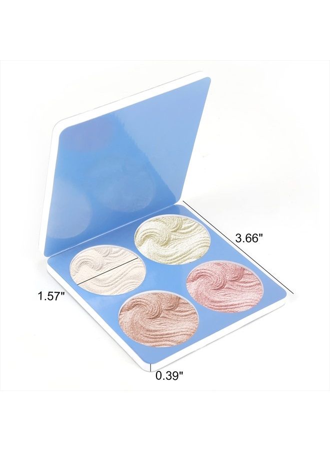 Boobeen Highlighter Makeup Highlighter Palette Powder Shimmer Highlighter Makeup Facial Illuminator Bronzer Palette Waterproof Long Lasting - Image 5