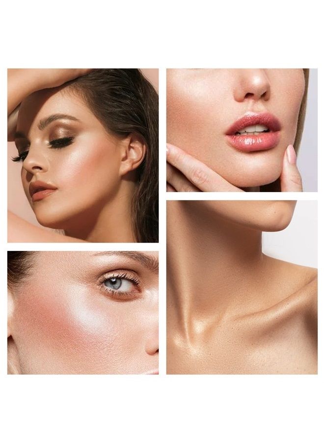 Boobeen Highlighter Makeup Highlighter Palette Powder Shimmer Highlighter Makeup Facial Illuminator Bronzer Palette Waterproof Long Lasting - Image 3