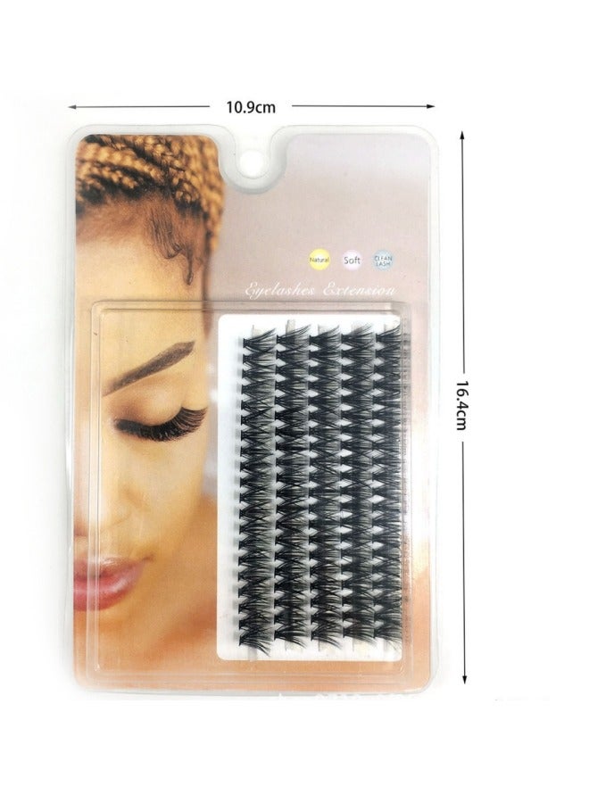 Dense Eyelashes, 5 Rows Pack, European Style Individual Lash Extensions, 10-14mm, Classic Matte Black, Natural Faux Mink, Easy and Convenient for Instant Big Eye Effect - Image 3