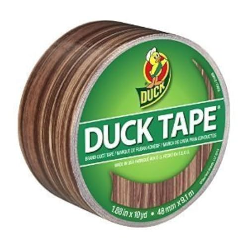 Duck 1.88 in. W x 10 yd. L Brown Woodgrain Duct Tape - Image 4