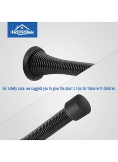 Homotek  12 Pack Black Spring Door Stops 3-1 8 Heavy Duty - Flexible Door Stopper With Low Mounted Black Rubber Bumper Tips - pzsku/ZD439E0DE85155EA535B2Z/45/_/1721984080/a5e0330e-50c7-4be7-af32-f78919f24f6e