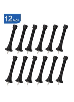 Homotek  12 Pack Black Spring Door Stops 3-1 8 Heavy Duty - Flexible Door Stopper With Low Mounted Black Rubber Bumper Tips - pzsku/ZD439E0DE85155EA535B2Z/45/_/1721984084/ee72802f-cac5-4462-8fc6-7c86b4dd58a4