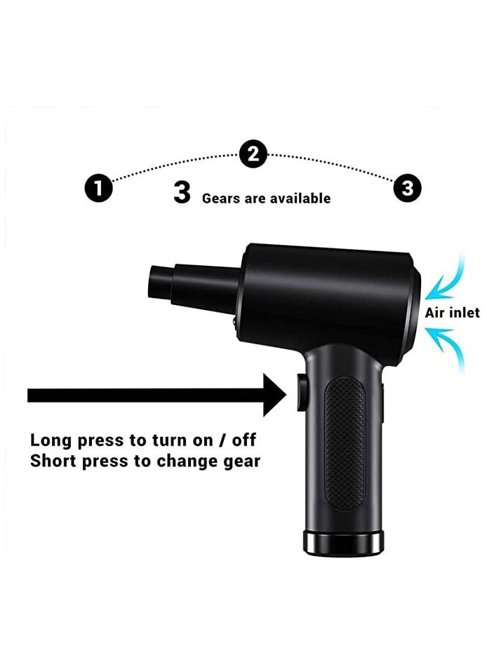 Generic Cordless Electric Air Duster, 51000 RPM Portable Air Blower 6000mAh Compressed Air Duster with 5 nozzle attachments Alternative to Air Can Gas Cleaning for Keyboard Laptop Clean  - Image 3