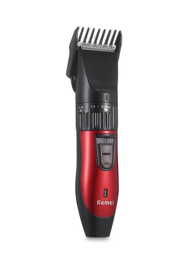 Kemei Rechargeable Electric Hair Km - 730 Red/Black - Image 2