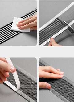 Fasola Disposable Sewer Strainer Rectangle Anti Clogging Shower Floor Drain Sticker  - Image 3