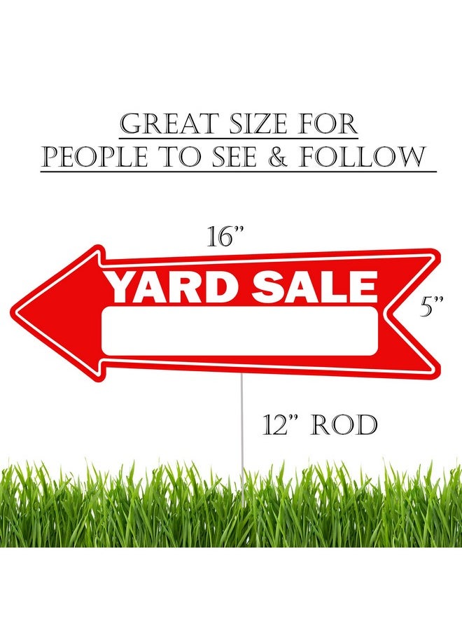 Rogue River Tactical 6 PC Yard Sale Arrows Yard Sign Double Sided With Stake Large 16 Inch By 5 Inch Arrow Red  - Image 4