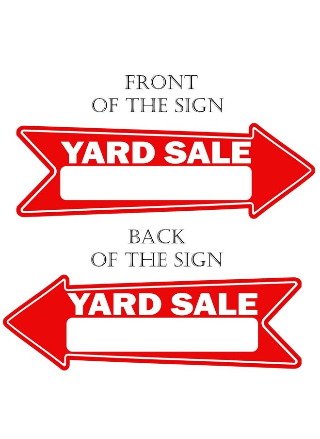 Rogue River Tactical 6 PC Yard Sale Arrows Yard Sign Double Sided With Stake Large 16 Inch By 5 Inch Arrow Red  - Image 2