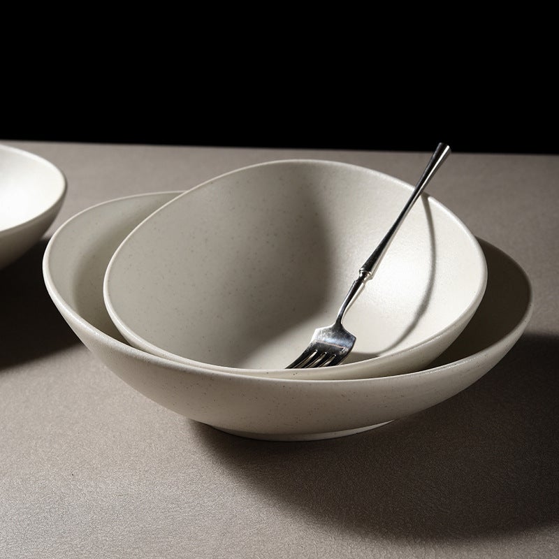 Nordic Household Straw Hat Plate Special-Shaped Triangle Bowl Vintage Western-Style Plate Psta Plate French Soup Plate Soup Bowl Salad Bowl - Image 4