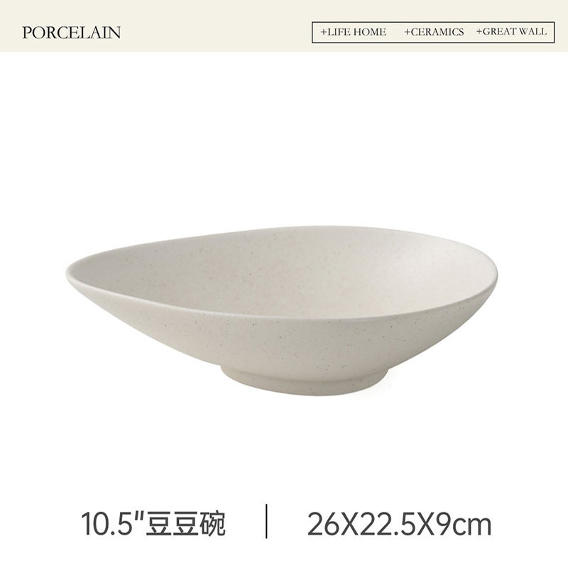 Nordic Household Straw Hat Plate Special-Shaped Triangle Bowl Vintage Western-Style Plate Psta Plate French Soup Plate Soup Bowl Salad Bowl - Image 1