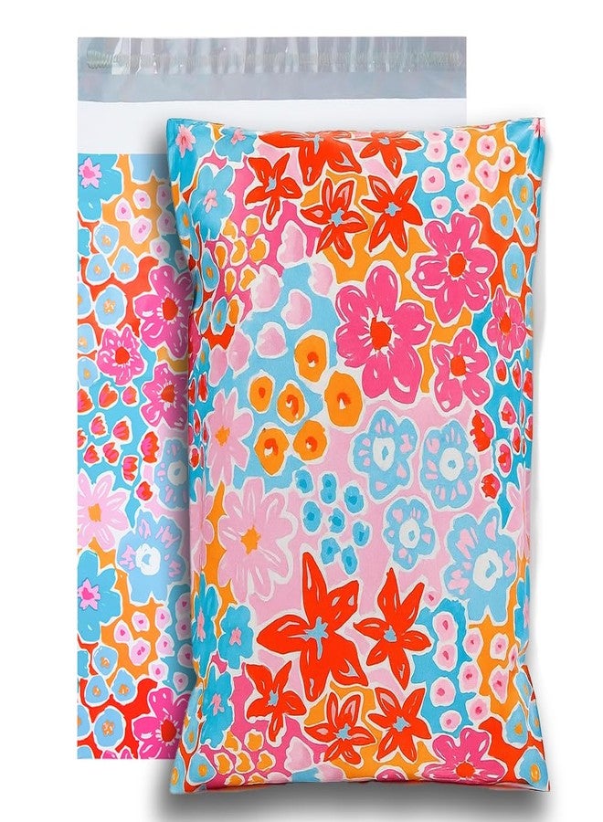 POLYSELLS 100pcs 6x9 Inches Poly Mailers Waterproof & Tear Resistant Mailing Envelopes, Cute Small Business Bags for Clothes, Gifts - Flowers - Image 1