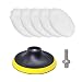 Tuxihapp 7PCS 3 Inch Wool Polishing Buffing Pad Automotive Buffing Wheel Pad with Hook Loop Back and M10 Drill Adapter Car Buffer Drill Attachment Kit for Polishing Waxing Detailing White - Image 2