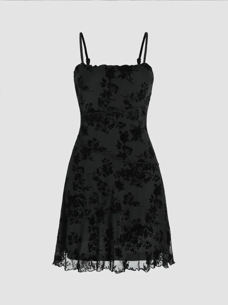 HICCUP Floral Lace Fitted Mini Dress
