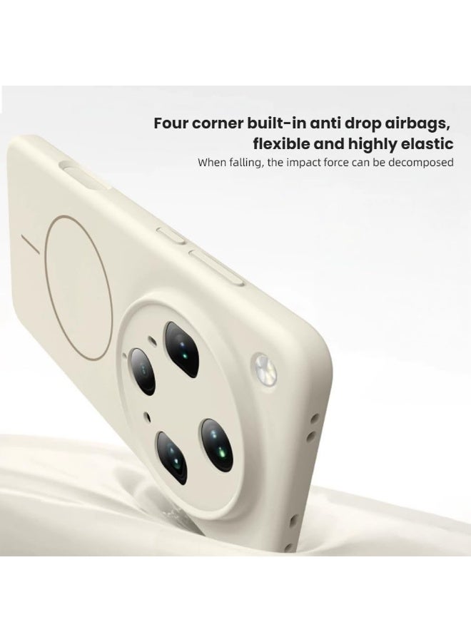 general Magnetic Case Compatible with Oppo Find X8 Ultra (2025), Supports Wireless Charging, Washable  Fingerprint-resistant Liquid Silicone Shockproof Cover - Image 4