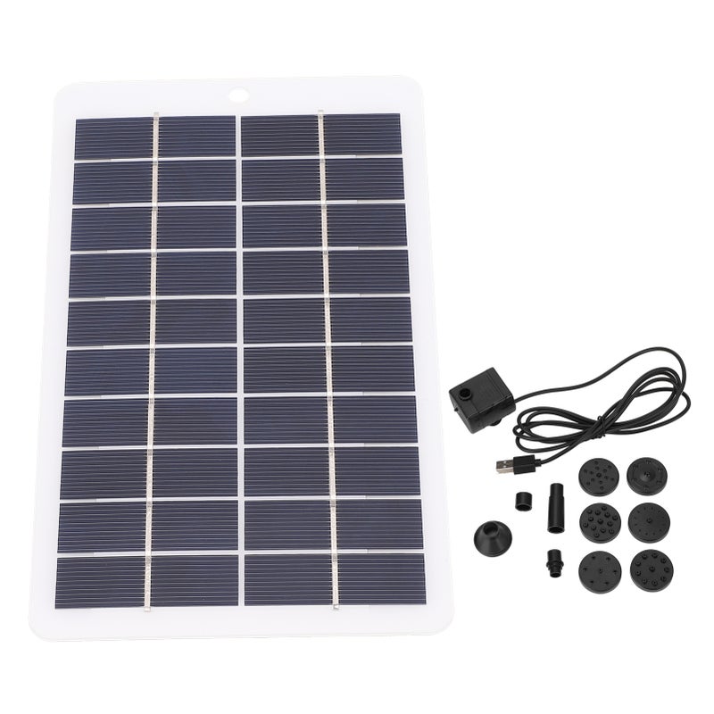 4W 5V Solar Panel Water Pump Kit Easy to Assemble Portable Solar Powered Water Fountain Pump for Outdoor Garden Pond - Image 1