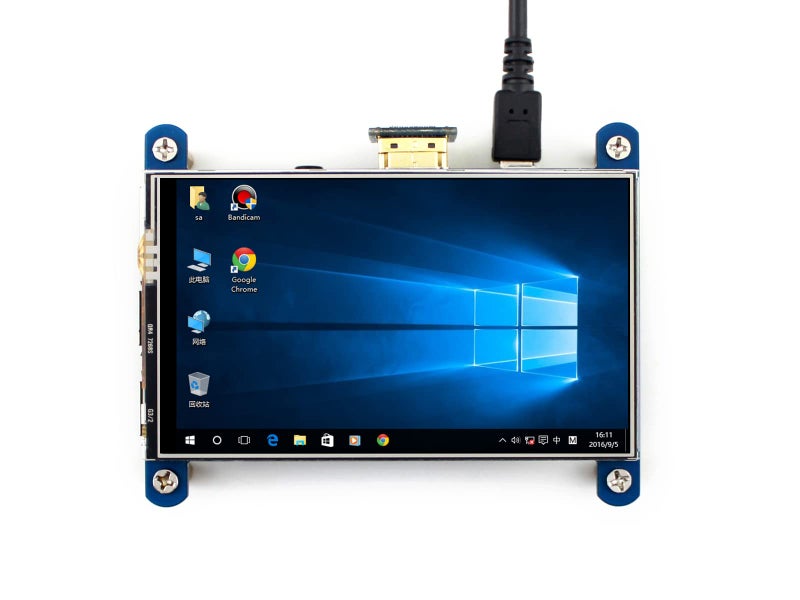 Waveshare شاشة LCD IPS بحجم 4 إنش بدقة 800x480 مع واجهة شاشة تعمل باللمس المقاومة لـ Raspberry Pi 4 B/3 B/3 B+/2 B/B+/B Zero W - Image 3