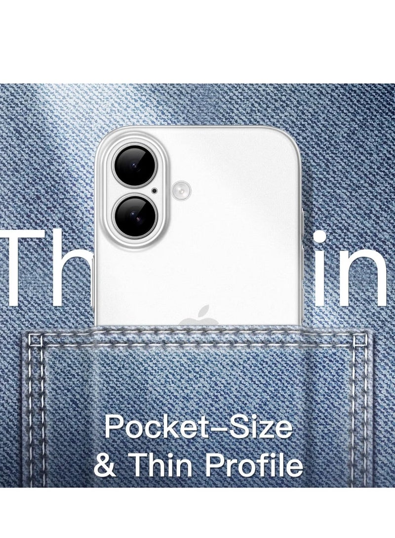 حافظة شفافة مطفأة فائقة النحافة لجهاز آيفون 16 (6.1 بوصة) - تصميم خفيف الوزن وبسيط مع حماية كاملة لعدسات الكاميرا - Image 5