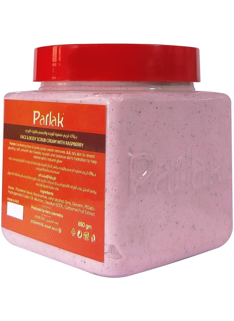 Face & Body Scrub Cream With Raspberry - 650gm
