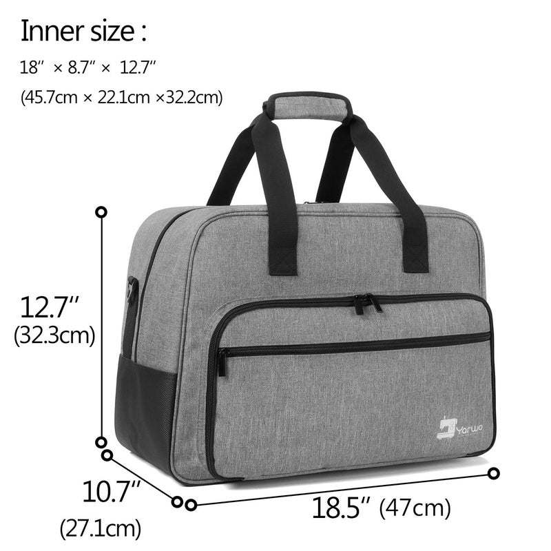 Yarwo Sewing Machine Tote Bag, Universal Portable Carrying Case with Anti-slip Padded Bottom Compatible with Most Standard Sewing Machine and Supplies, Black Dots - Image 5