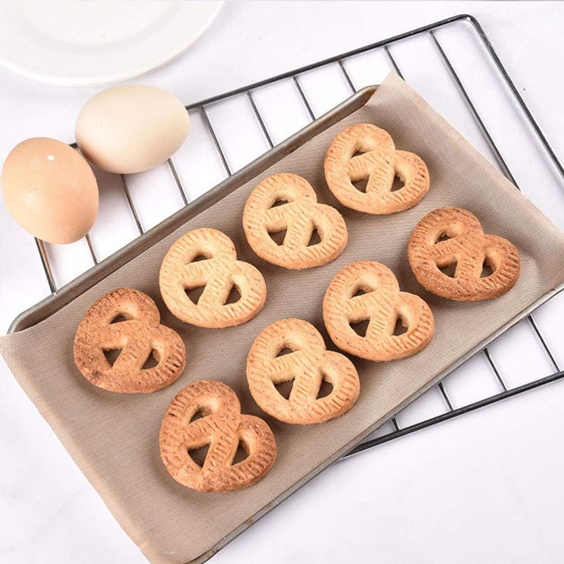 Toaster Oven Pans Roaster Liners 2pcs Nonstick Oven Mat Liner for Bottom Toaster Microwave Oven Protector Oil Proof Paper Liner Bakeware 40x30cm Non Stick Oven Liner Glass Bakeware - Image 3