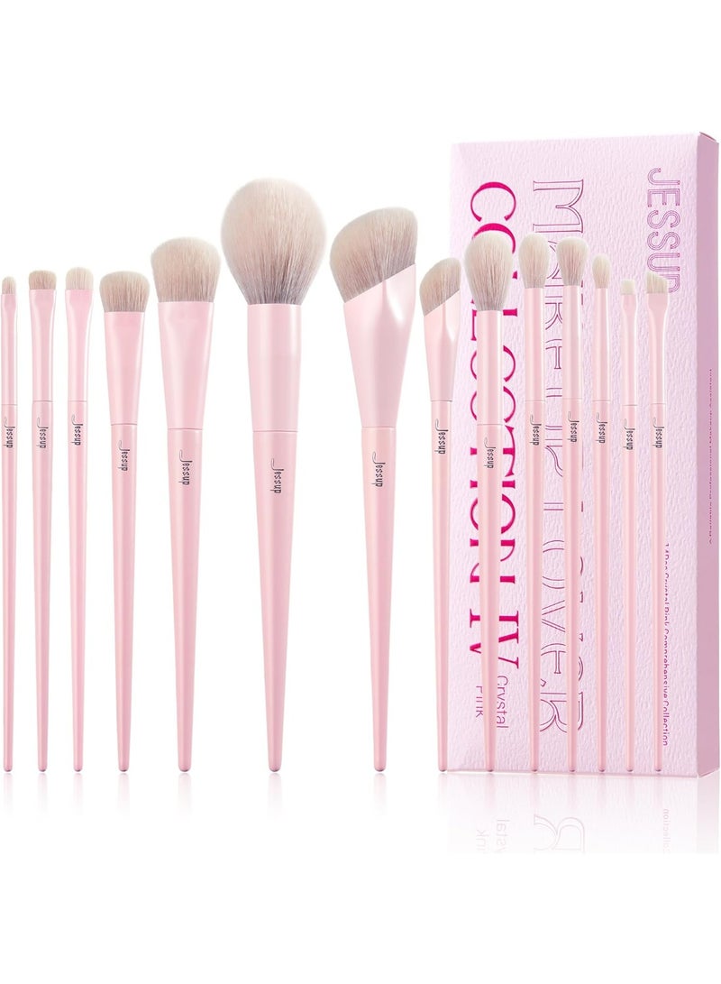 Jessup مجموعة شاملة من 14 قطعة كريستال وردي