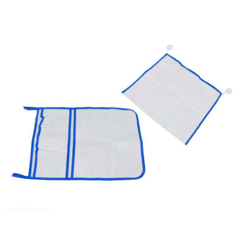 2pcs Mesh Bath Toy Organizer Bathroom Hanging Bathtub Toy Holder Storage Net Bag with Suction Cup Hook Blue - Image 4