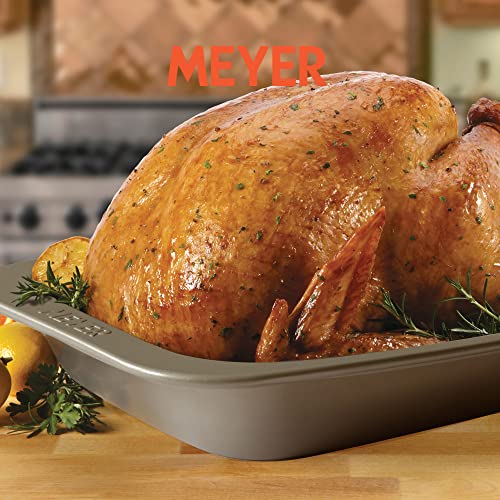 Meyer Bakemaster Carbon Steel Non Stick Mini Oven Roaster | Roasting Pan | Baking Pan | Nonstick Bakeware | Baking Essentials | Cake Tin | Deep Roasting Pan, Grey - Image 2