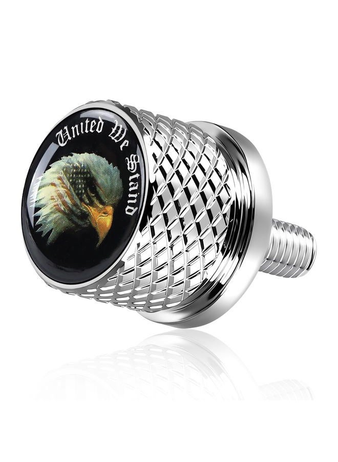 GUAIMI Stainless Knurled Fender Seat Bolt Screw 1/4"-20 Thread for Harley Davidson 1996-2020 Sportster Dyna Touring Softail CVO- United We Stand - Image 1