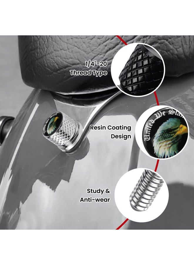 GUAIMI Stainless Knurled Fender Seat Bolt Screw 1/4"-20 Thread for Harley Davidson 1996-2020 Sportster Dyna Touring Softail CVO- United We Stand - Image 5