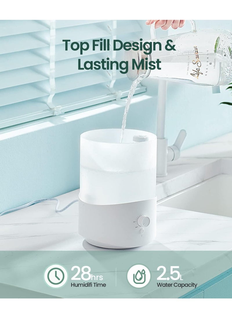ibsun Humidifiers for Bedroom Large Room, 2.5L Cool Mist Humidifier with Essential Oil Diffuser, Ultrasonic Humidification  - Image 2