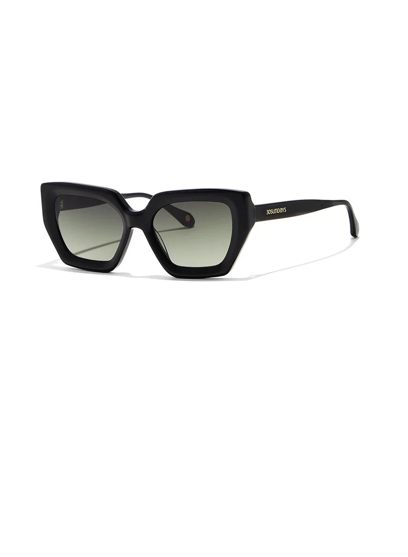 30 سندايز Phoenix,Women Sunglasses, Cat Eye Sunglasses, UV Protection: UV400 (Black,Green)