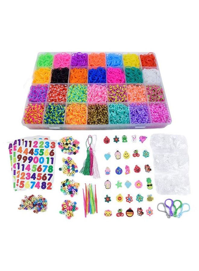 NIBEMINENT 1646-Piece Mega Refill Bracelet Making Kit In 28 Bright Colors Portable - Image 1