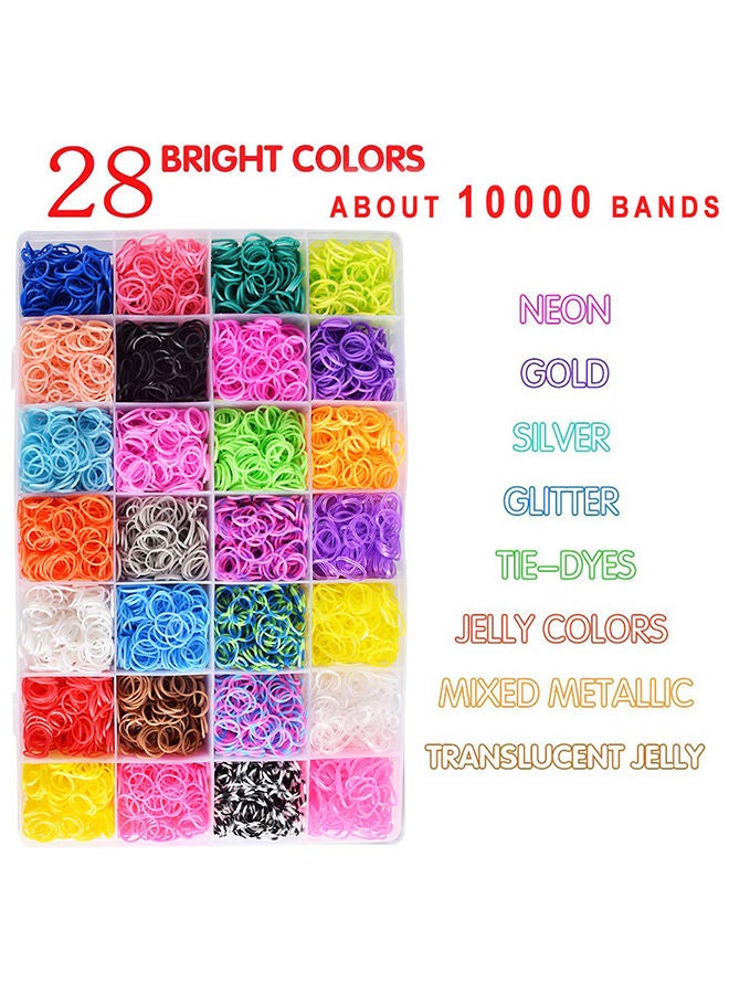 NIBEMINENT 1646-Piece Mega Refill Bracelet Making Kit In 28 Bright Colors Portable - Image 3