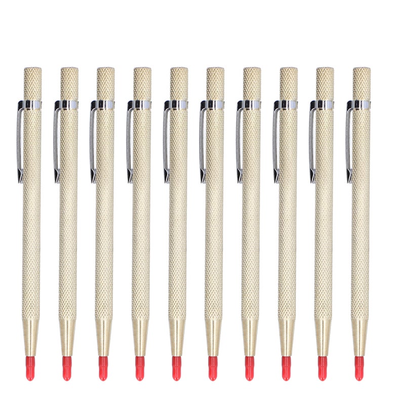 10Pcs Aluminum Etching Pens Tungsten Carbide Tip Scriber Marking Tool for Ceramics Glass MetalGold - Image 4